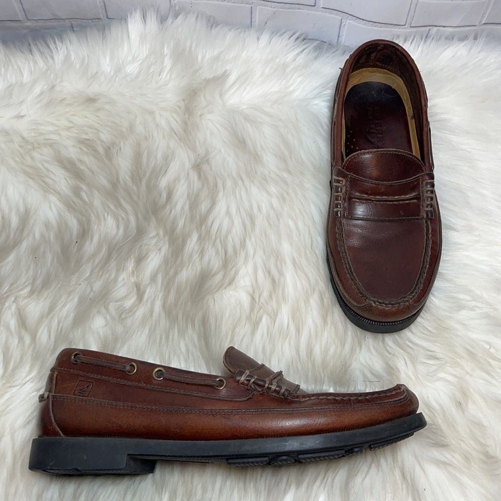 Sperry Brown Leather Classic Loafer Sz 11